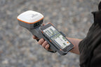 The Geode GNSS Receiver mounted on a Grip and with the Archer 4 Smartphone running Uinta data collection application.